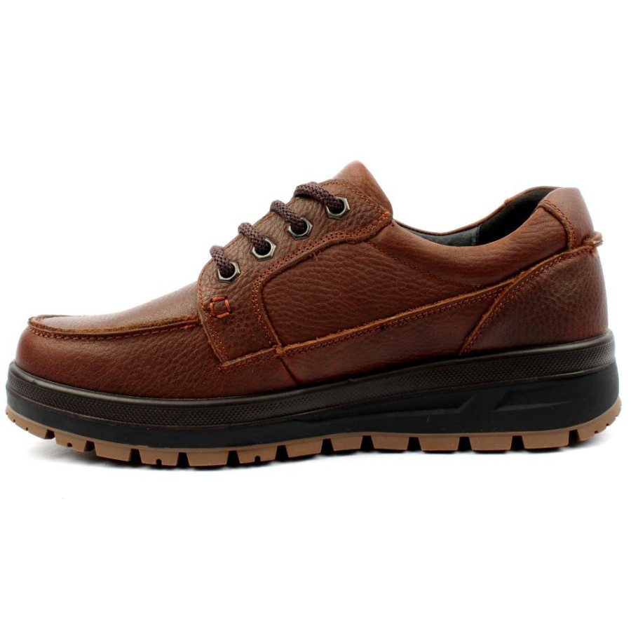 Men G Comfort | Gcomfort A912 Laced Shoe - Brown Leather