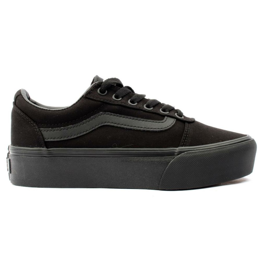 Women Vans | Wm Ward Platform Laced Shoe - Black Black