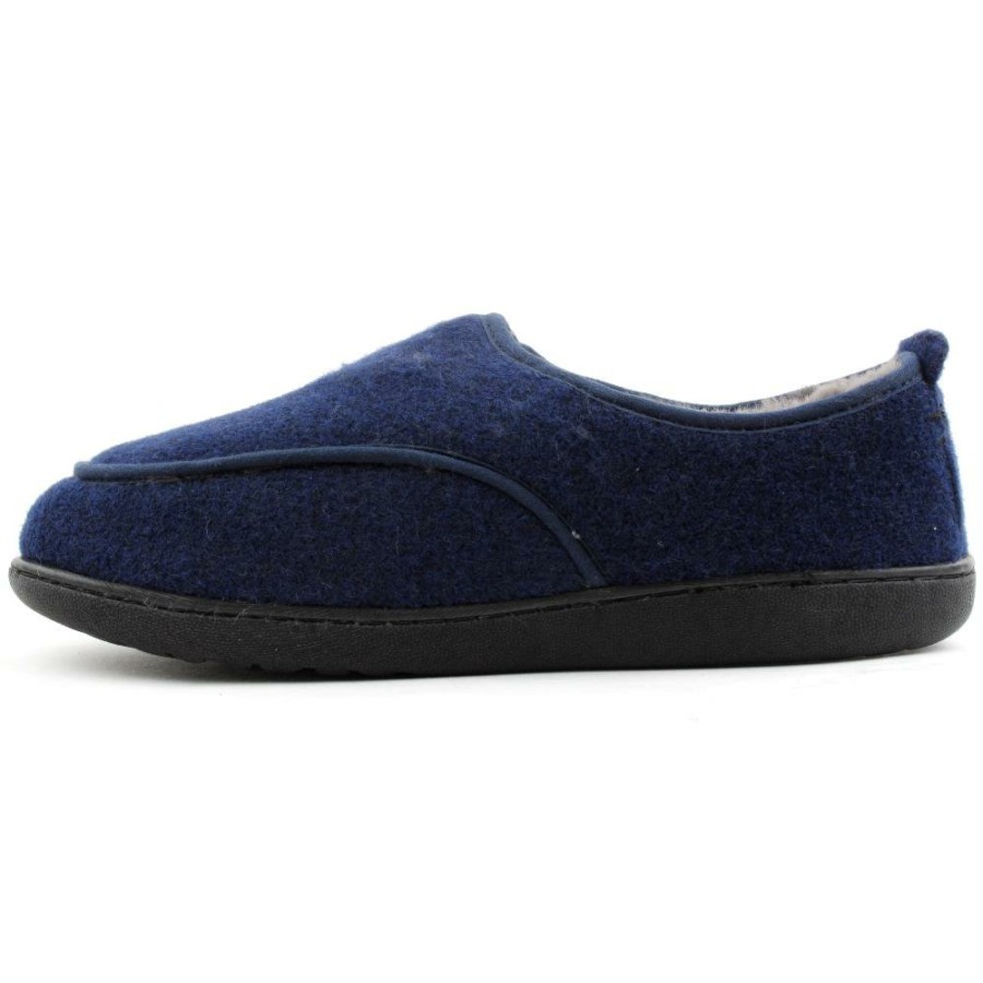 Men Clarks | Mens Slipper King Riptape - Navy G