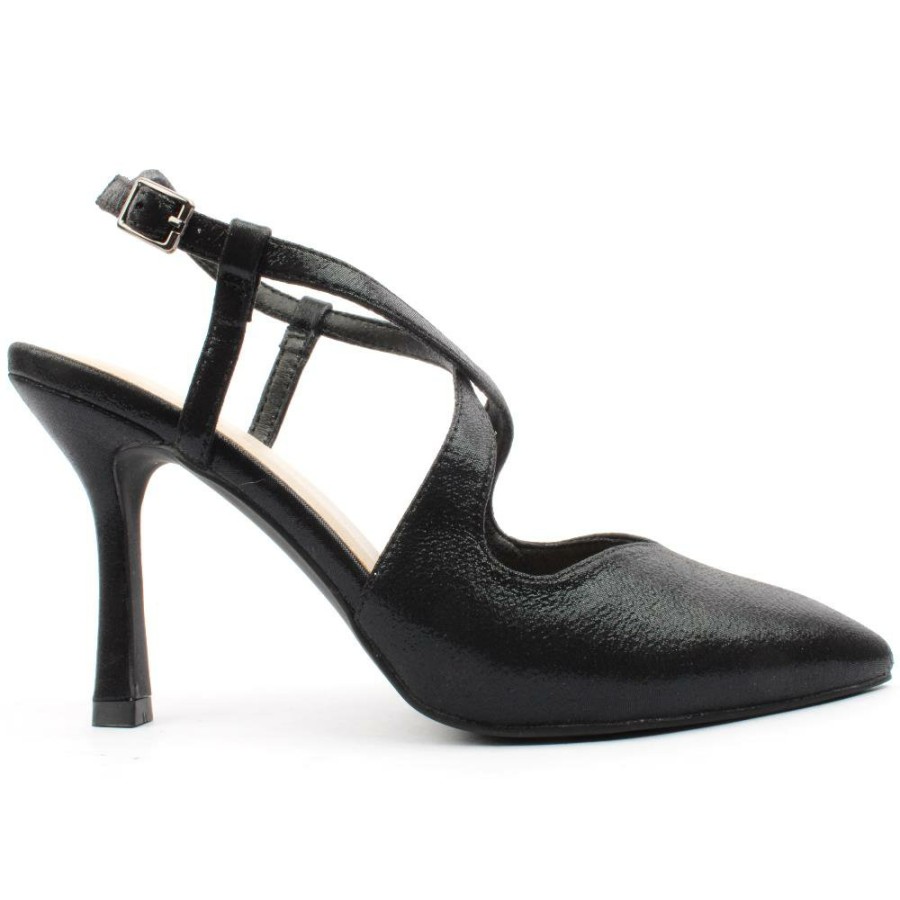 Women Menbur | 24586 Strap Shoe - Black