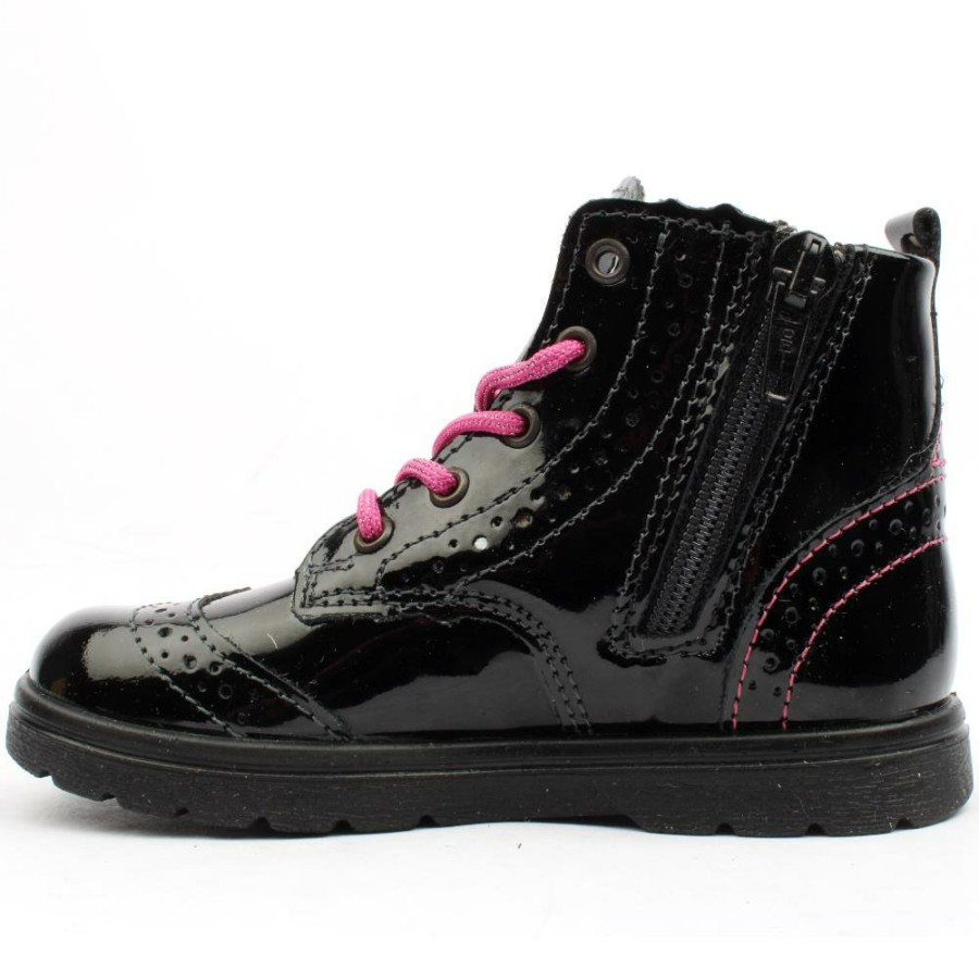 Kids Ricosta | 2500502 Laced Boot - Black Patent