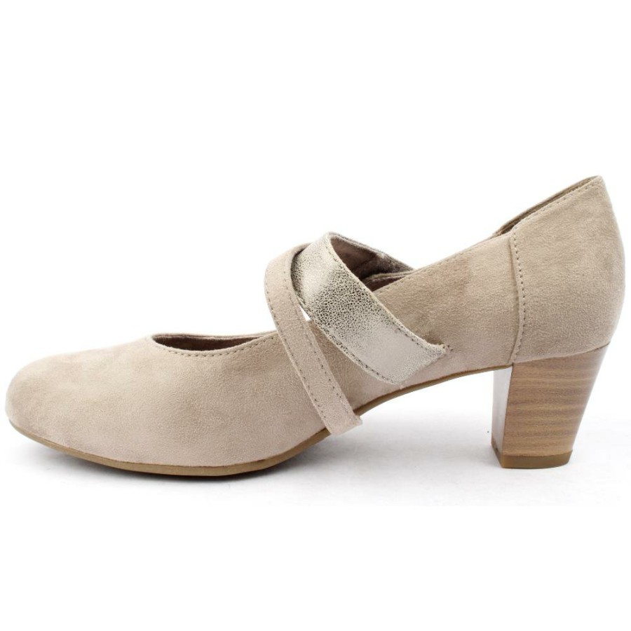 Women Jana | 24464 Heeled Strap Shoe - Stone