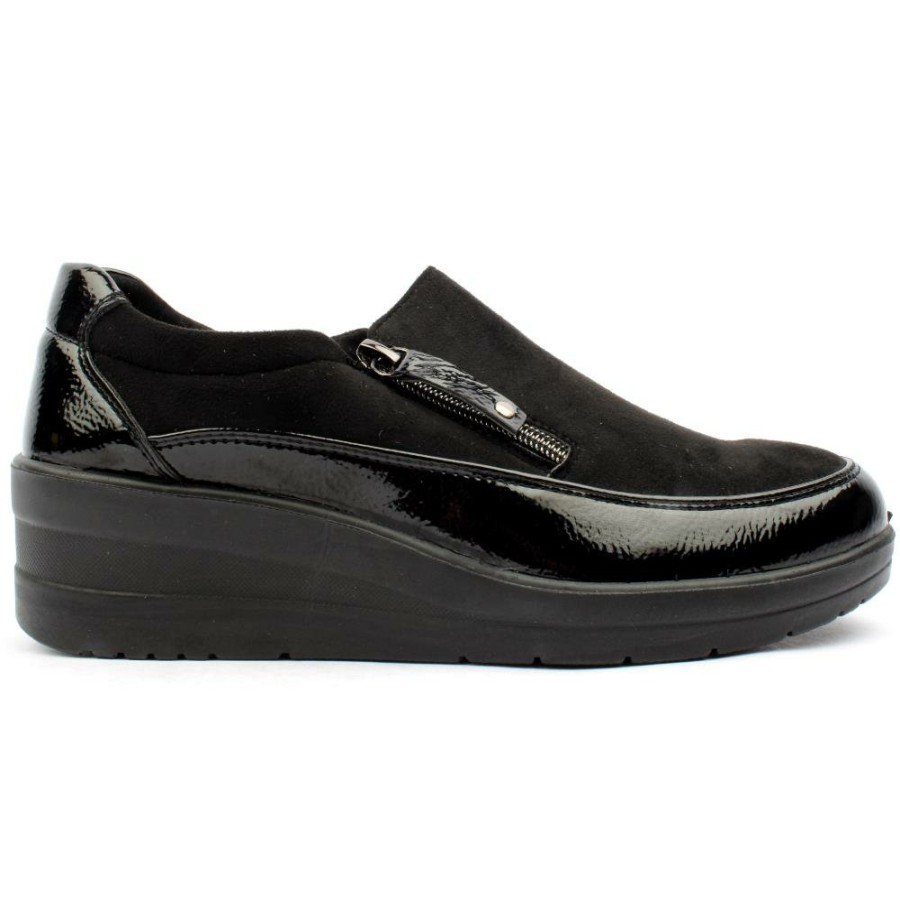 Women Propet | Ww1602 Casual Shoe - Black Patent