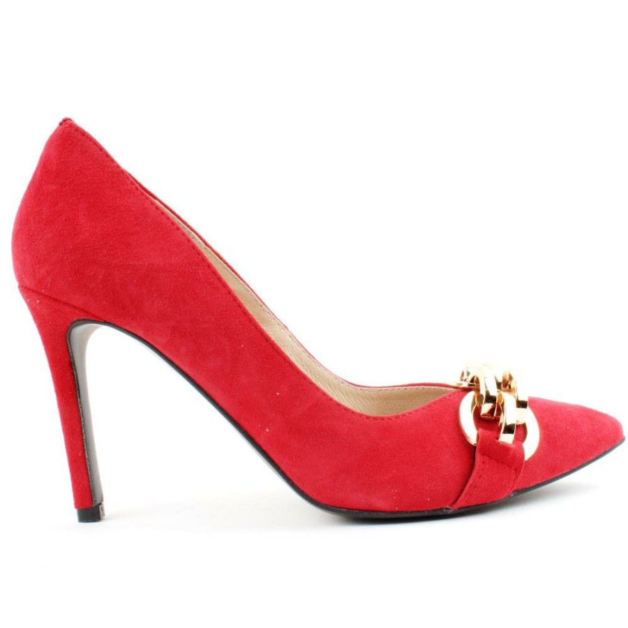 Women Emis | 7974 916 Court Shoe - Red Suede