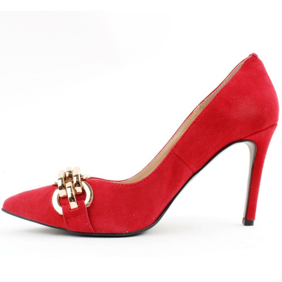 Women Emis | 7974 916 Court Shoe - Red Suede