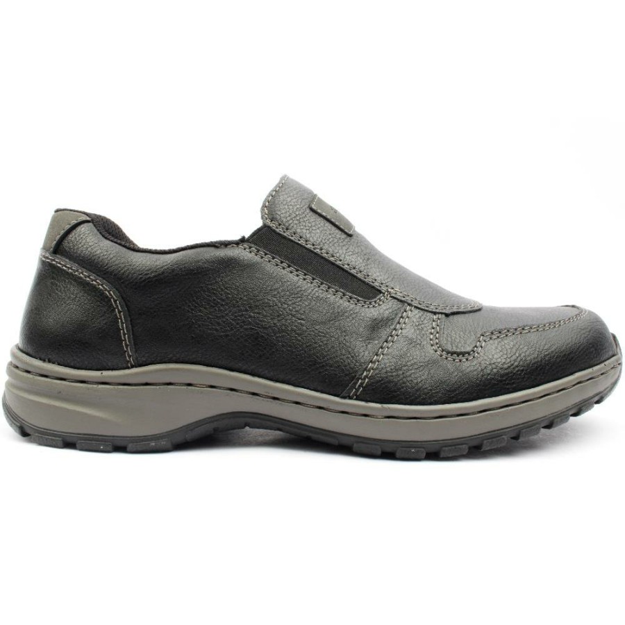 Men Rieker | 03355 Slip On Shoe - Black