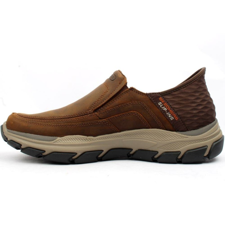 Men Skechers | 204810 Respected Shoe - Dark Tan