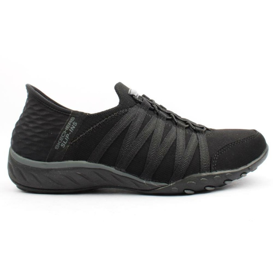 Women Skechers | 100593 Breathe Easy - Black Black