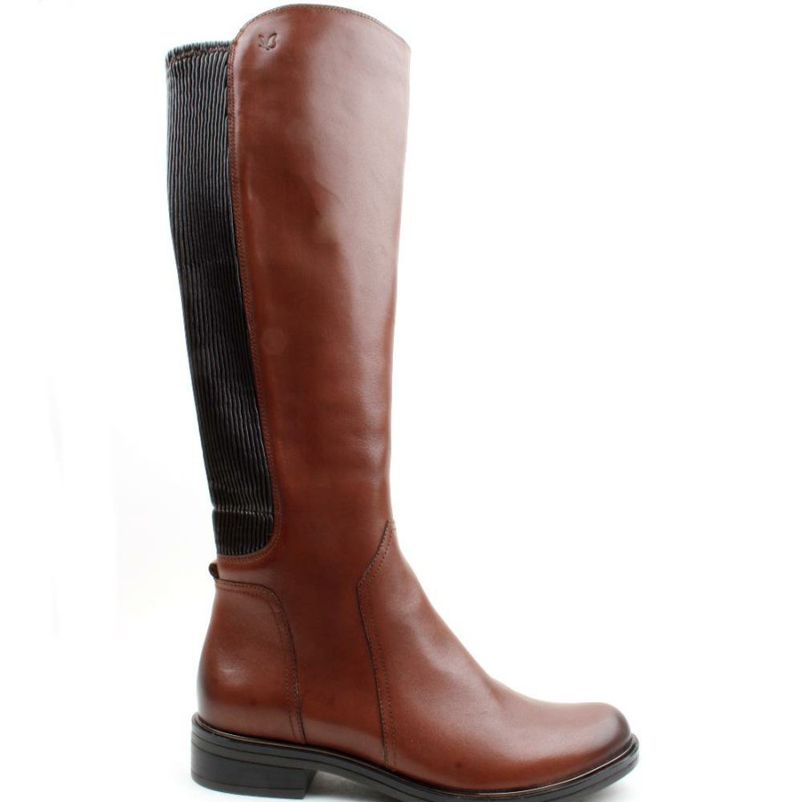 Women Caprice | 25513 Knee High Boot - Tanmulti