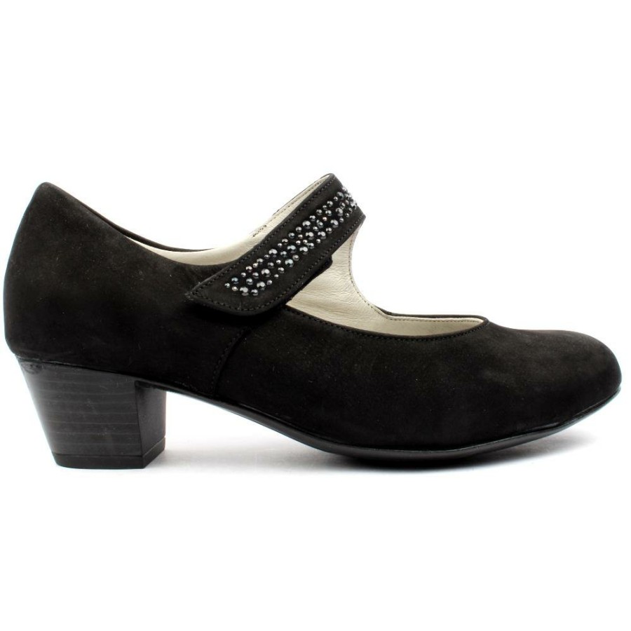 Women Waldlaufer | 358311 Ladies Shoe - Black Suede