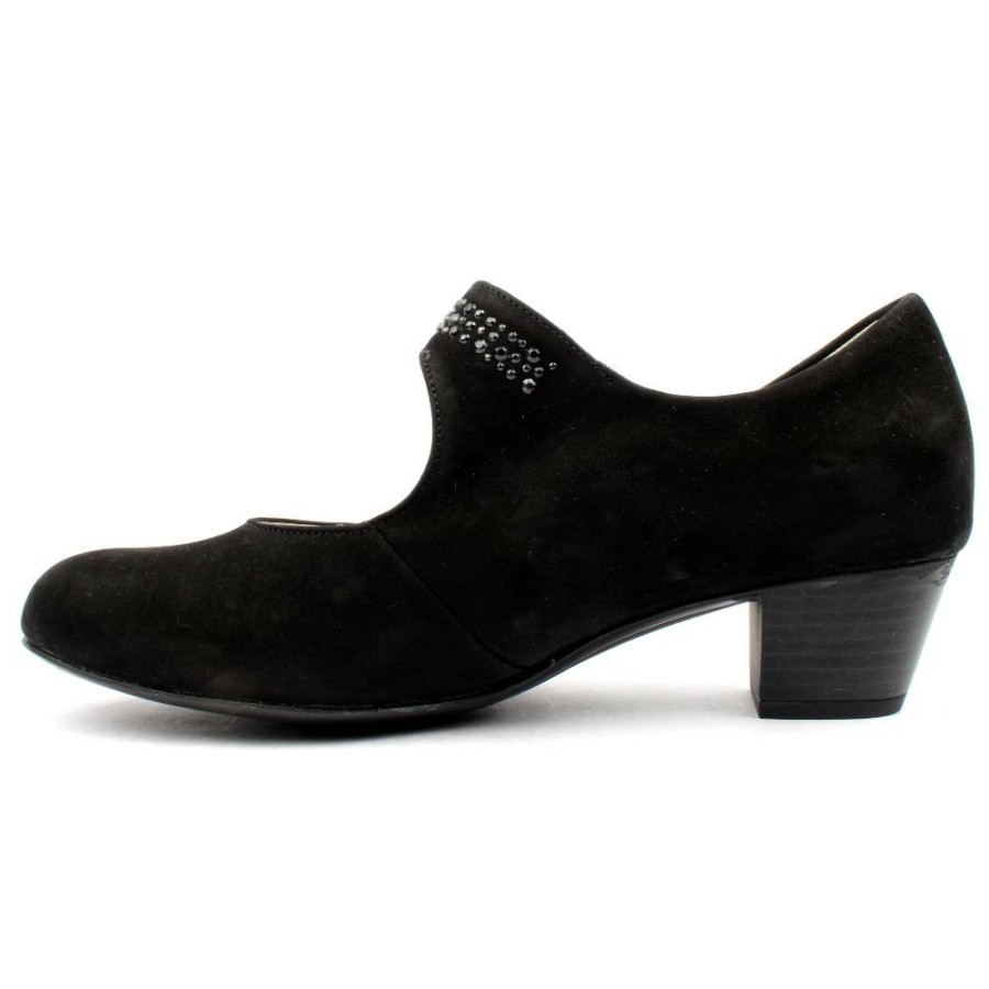 Women Waldlaufer | 358311 Ladies Shoe - Black Suede