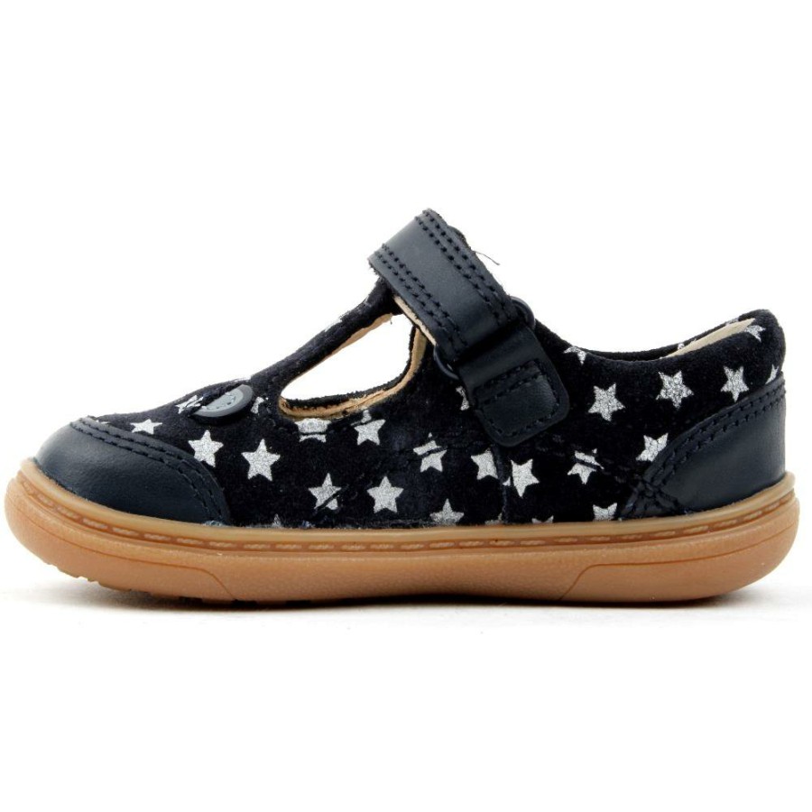 Kids Clarks | Flash Mouse T Shoe - Navy Leather F